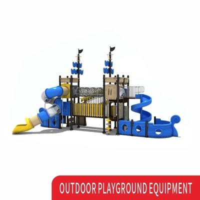 Private Ship Shape Kids Playground Slide Outdoor Play Area With S Shape Slid
