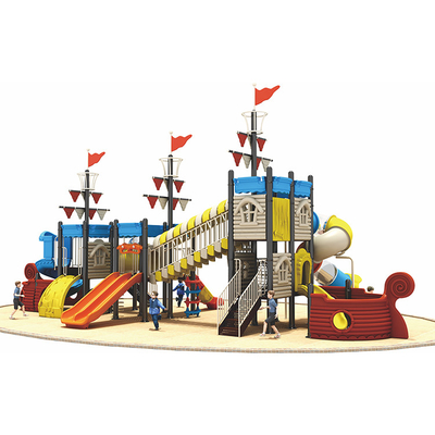 Commercial School Toy Playground Slide Customized Combined Pirates Ship Outdoor