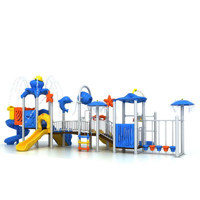factory plastic material commercial kids play park outdoor playground water slide water park slide for sale