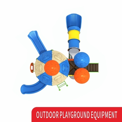 EN71 Kids Outdoor Playground Plastic Slides Galvanized Pipe