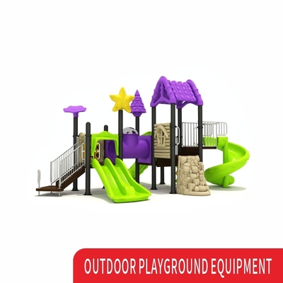 Customized Kids Plastic Outdoor Playground ISO9001 With Pool Slide And Swing