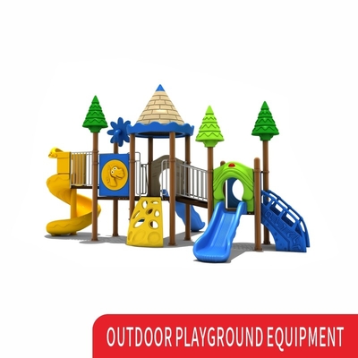Castle Kids Outdoor Playground Equipment Plastic Slide For Oversea Market