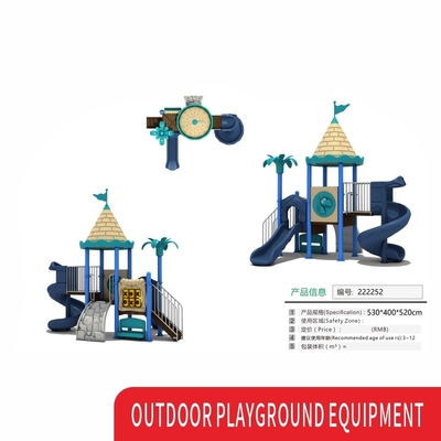 Outdoor Amusement Playground Slide With Climb Frame For Commercial Use