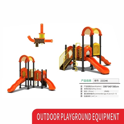 Amusement Equipment Plastic Slide Outdoor Playground Custom Swing Set Kids