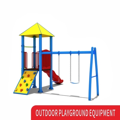 Custom Children Indoor Outdoor Playground Slide Equipment With Slide And Swing