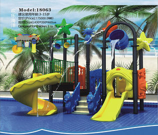 High quality kids outdoor playground plastic combined slides water park play equipment