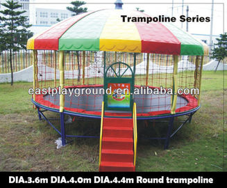Amusement Mobile Bungee Trampoline Galvenized Steel Pipes PP Material