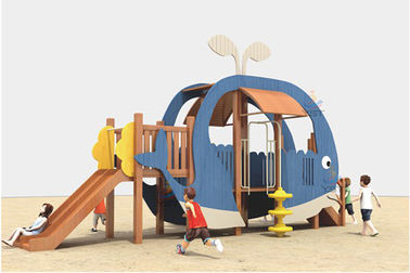 EN1176 Wooden Playground Equipment Children Wooden Jungle Gym