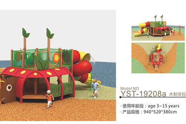 SS304 Fasteners TUV Wooden Playground Equipment Environmental Protection
