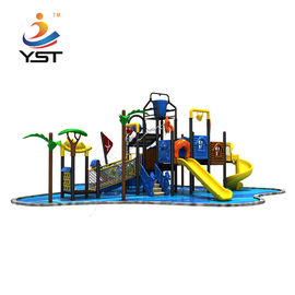 Giant Water Park Playground Equipment , Plastic Water Slide 560 * 350 * 430 Cm