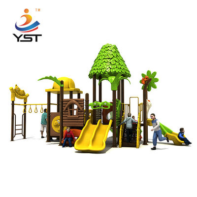 PVC Coated Custom Theme Kids Playground Slide With Baby Swing