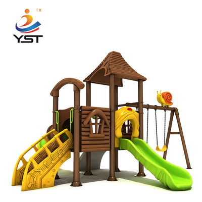 Commercial Forest Theme Kids Playground Slide Outdoor Eco friendly