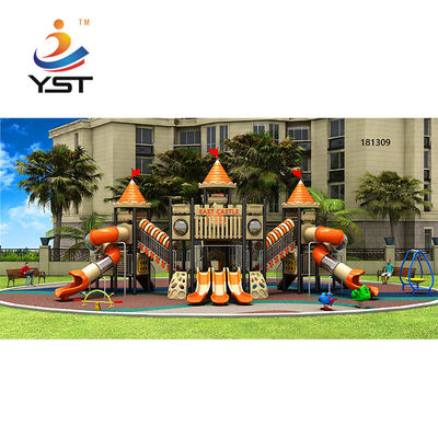 fireproof Large Outdoor Amusement Equipment Kids Plastic Slide for Park