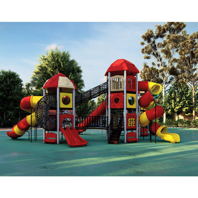 120cm Fall Height Plastic Slide Playground 20 Persons Capacity