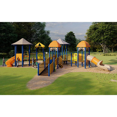 Theme Park Kids Galvanized Pipe Outdoor Slide Playground Anti Crack