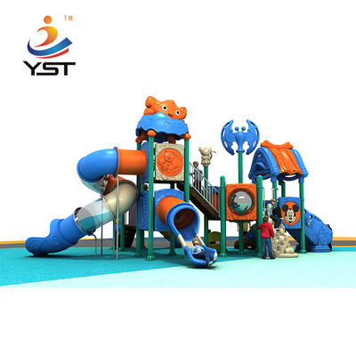 Cartoon Theme Kids Playground Slide Plastic Playground Equipment Slides