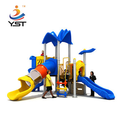 Multifunctional Daycare Kids Plastic Slide Swing Set Edge Passivation