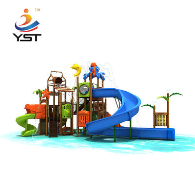 Combined LLDPE Water Theme Kids Playground Slide 2.2mm Wall Thickness