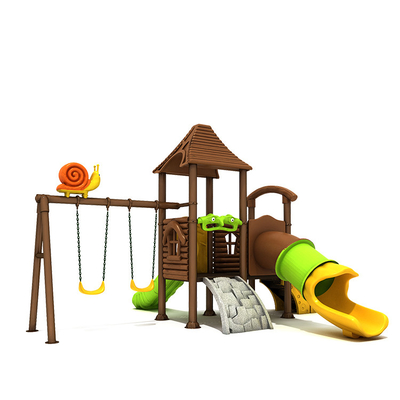YST-19042 Custom Kids Playground Slides Plastic Forest Theme Amusement
