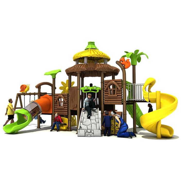 Newest Popular Kids Plastic Outdoor Playground Equipment Slide And Swing Set