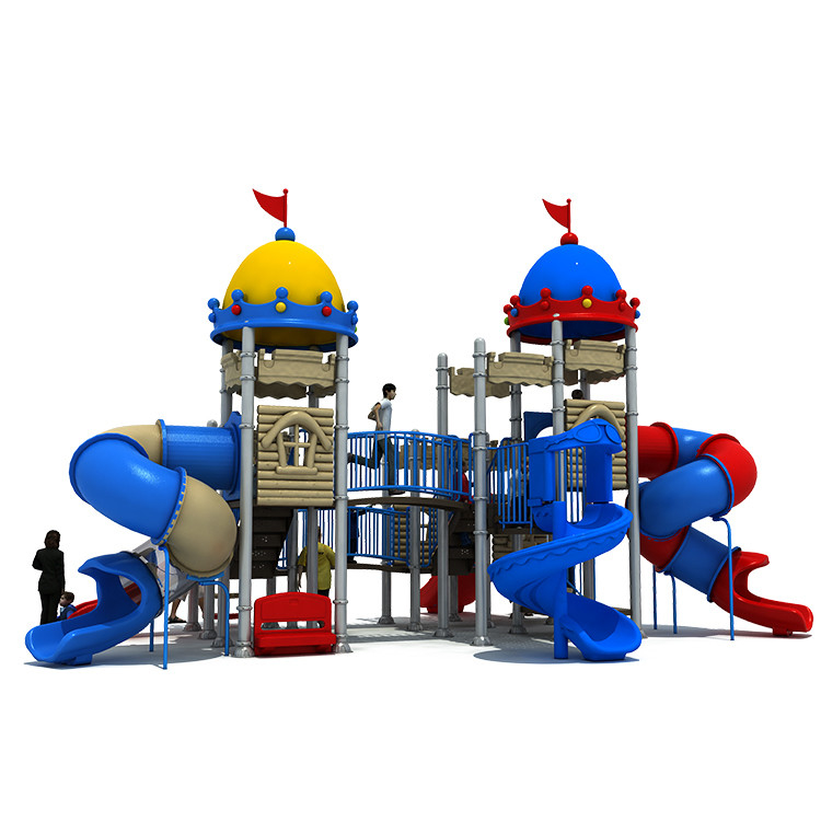 Color Plastic Kids Play Park Children Playground Slide With Swing Set Amusement Equipment