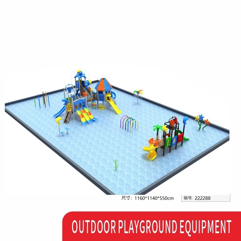 Pool Park Garden Metal Water Outdoor Kids Playground Slide Commercial Custom