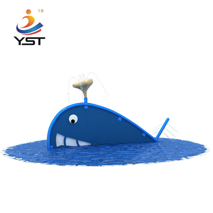 Custom Water Park Playground Equipment PE Spout Shape Whale Fountain