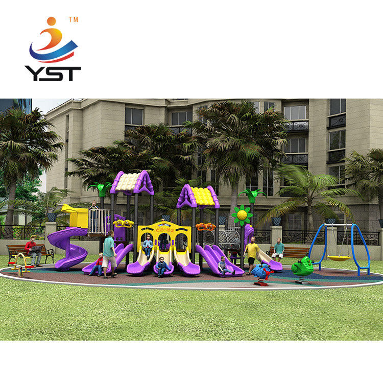 Sandblasting Water Park Playground Equipment Plastic Playground Slide Anti Aging