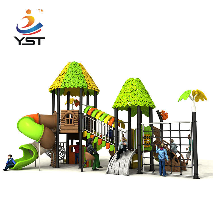 Amusement Park Free Play Outdoor Playground Slides Equipment Surfact Mounting