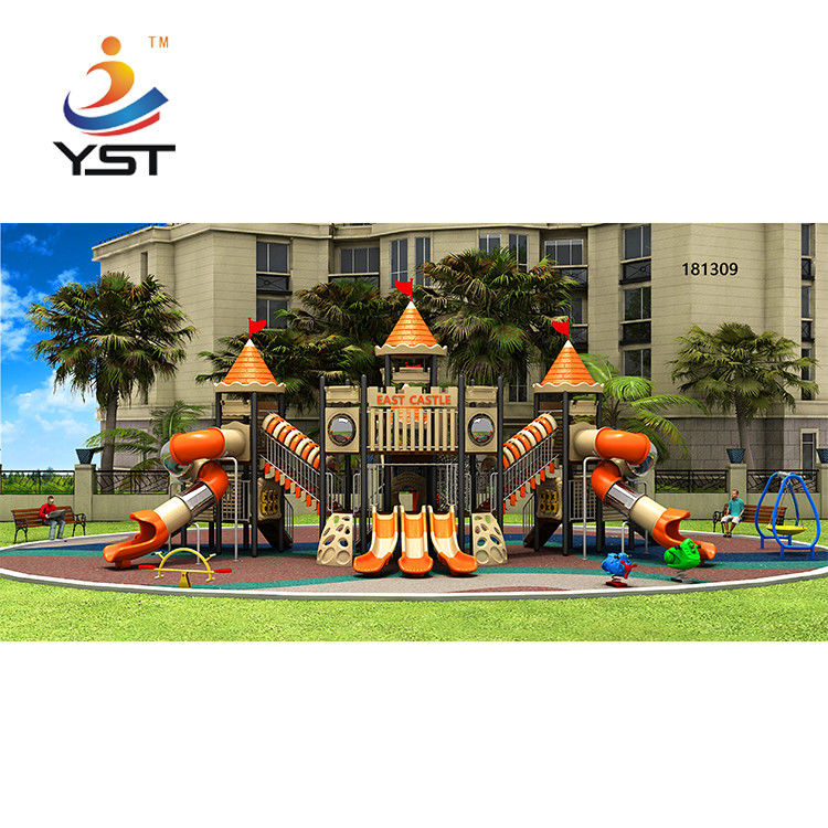 fireproof Large Outdoor Amusement Equipment Kids Plastic Slide for Park