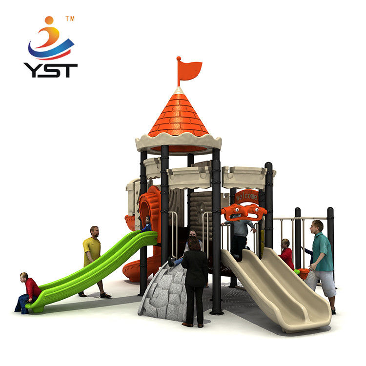Outdoor Galvanized Pipe Kids Playground Slide With SS304 Fasteners