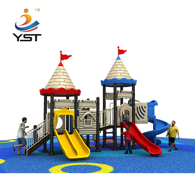 OEM Castle Curved Kids Playground Slide Anti Crack Customized Color