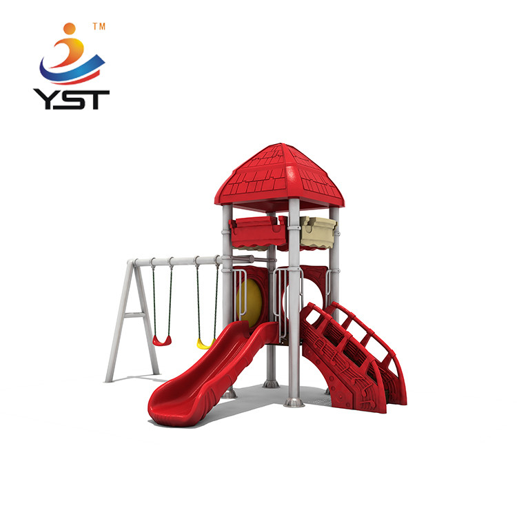Outdoor Polyethylene Kids Playground Slide With Galvanized Steel Pipe