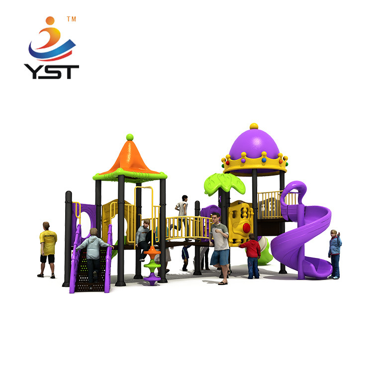 Preschool Galvanized Steel Kids Playground Slide PVC Coated