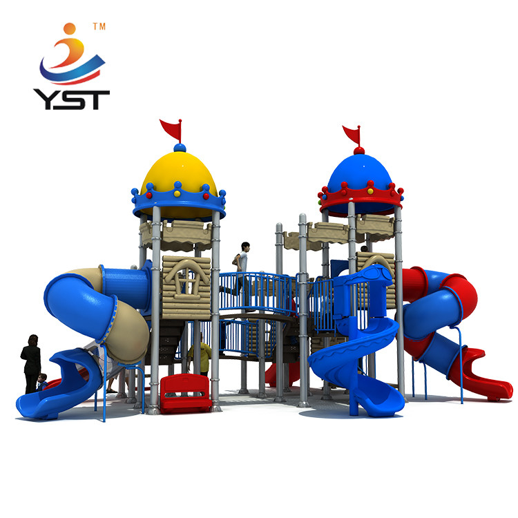 Colorful Outdoor Playground Equipment Kids Outside Plastic Slide