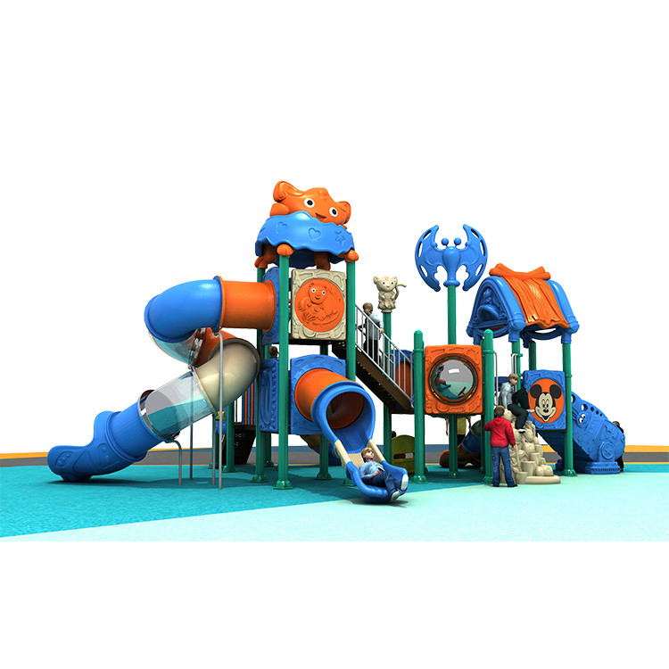 Kids Outdoor Plastic Commercial Playground Backyard Slide Color Powder Coated