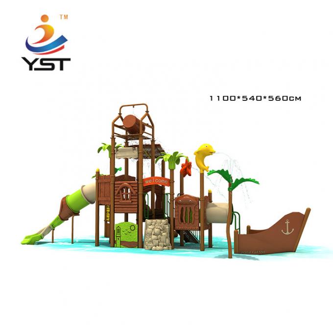 Outdoor Water Park Playground Equipment , Water Park Play Structures ROHS Approved